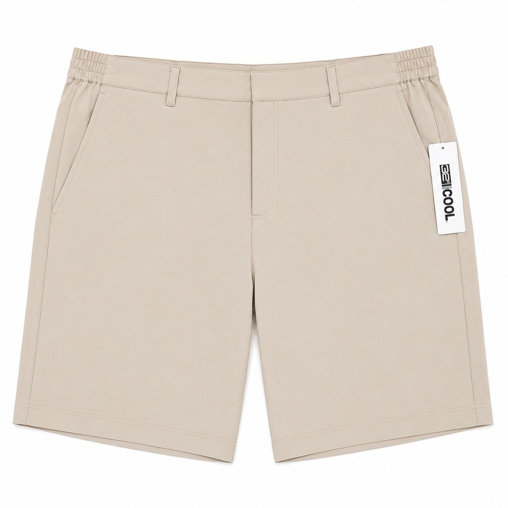 32‎ Degrees Cool Shorts Mens Sz  20 Pure Cashmere Beige Performance Stretch Golf